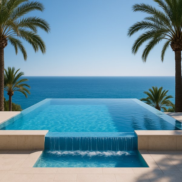 Infinity-Pool mit Mittelmeer-Aussicht