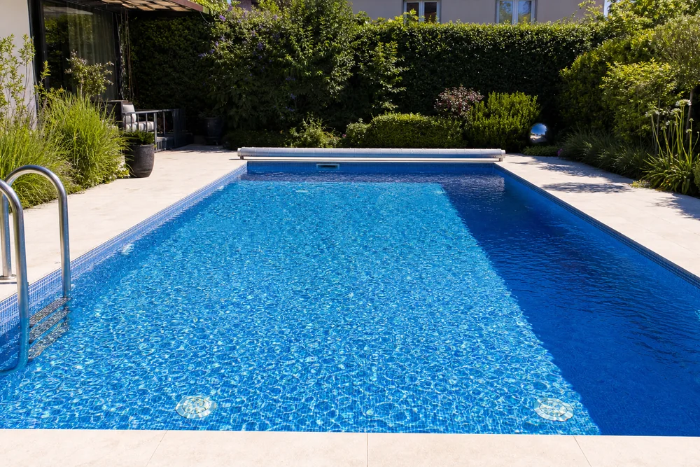 Klares Poolwasser mit ausgewogenem pH-Wert und Edelstahltechnik
