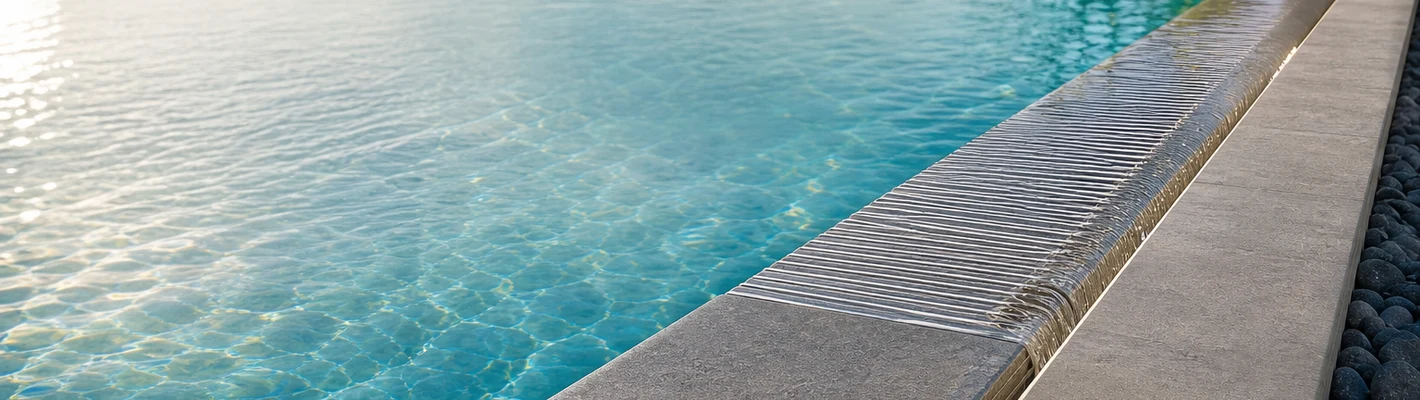 Überlaufrinnen-System für den Pool