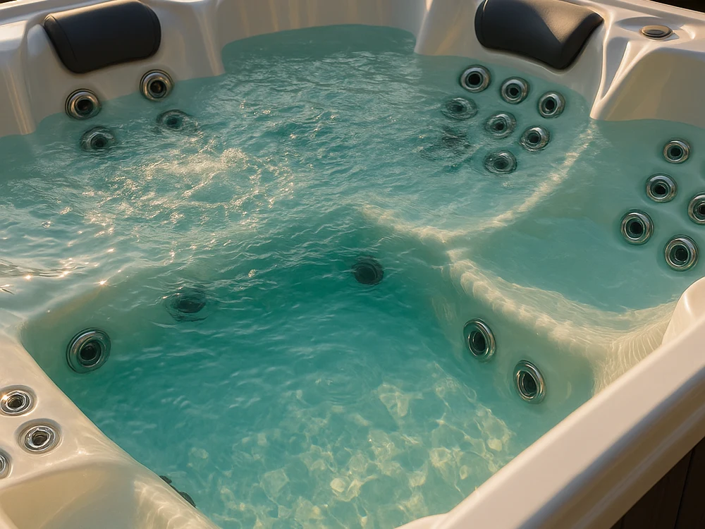 Whirlpool-Innenraum mit Massagedüsen
