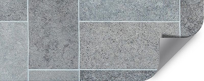 ELBE UNIQUE Tile Dolomit Grey – Schwimmbadfolie mit grauer Fliesenstruktur