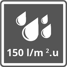 150 L/m²