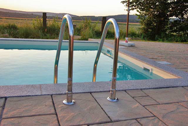 Schwimmbadleiter Edelstahl