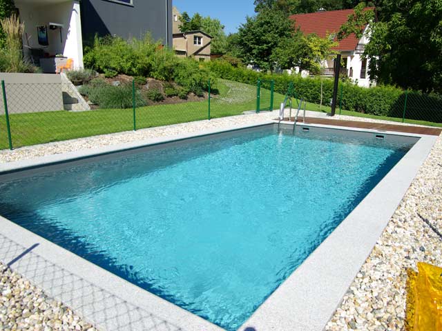 Schwimmbadfolie grau