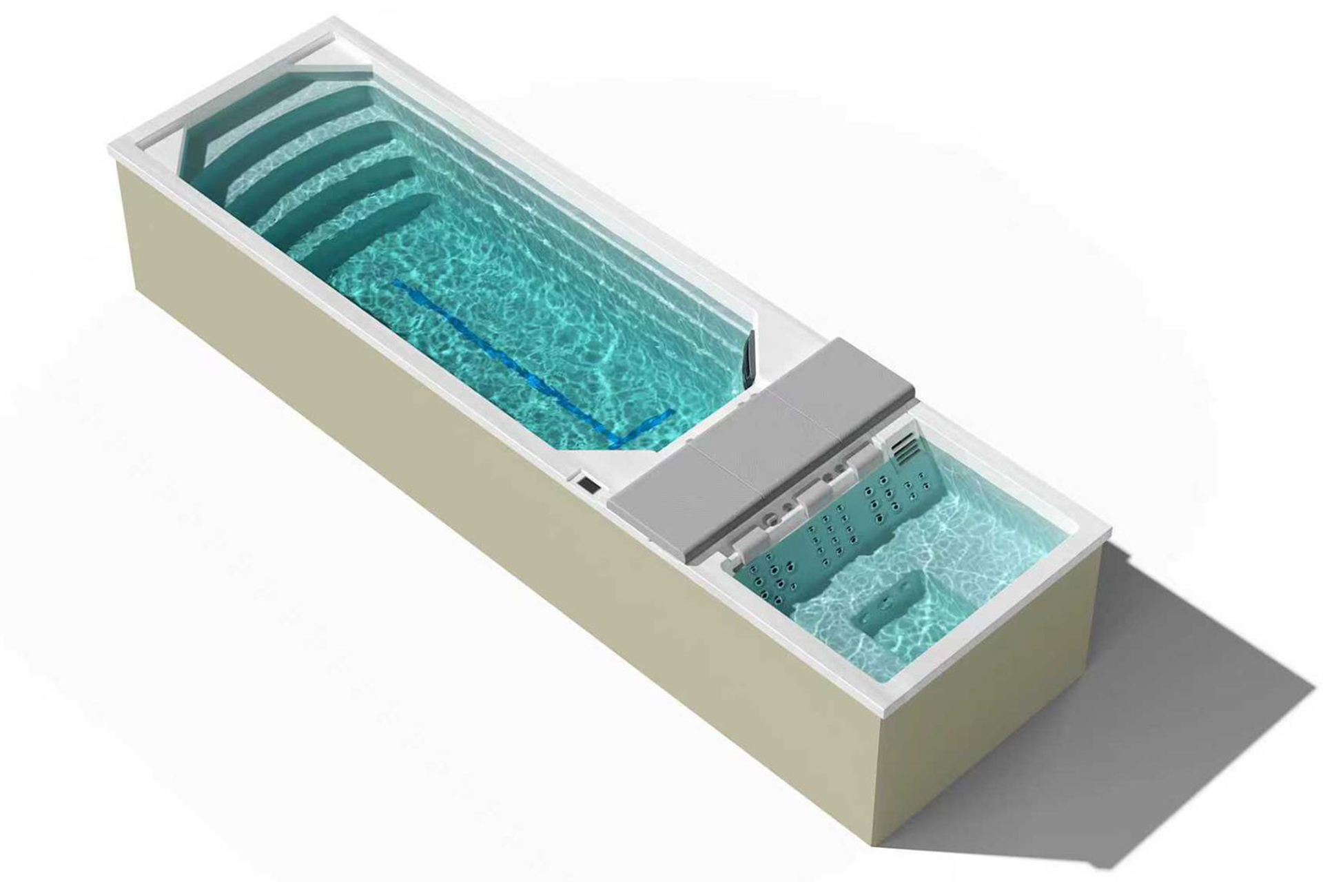 Swim Spa mit Whirlpool – Timeless Spa Timax SLS 8420 INGROUND