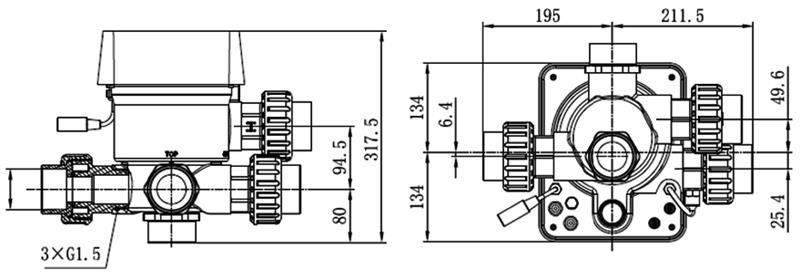 AquaForte iWash Automatisches Rückspülventil für Sandfilter