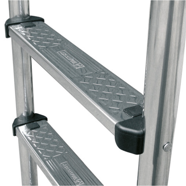 leiter_stufen_standard Einbauleiter Classic V2A weite Holmausladung Stufe detail