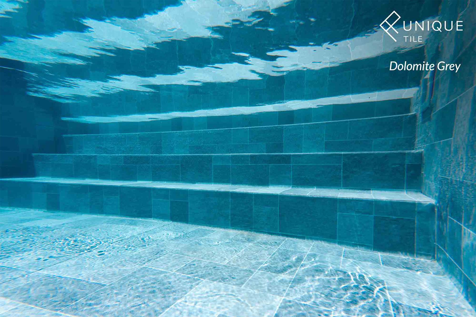 ELBE UNIQUE Tile Schwimmbadfolie mit Fliesenoptik