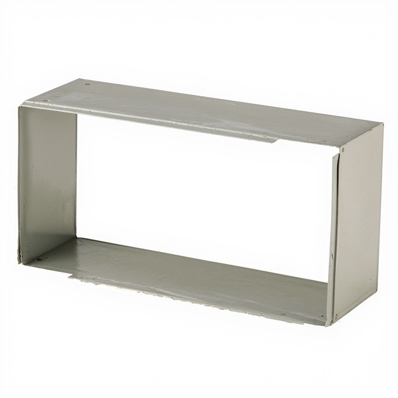 Edelstahl-Fliesenrahmen für Behncke Skimmer in rechteckiger Form, schräg von oben betrachtet
