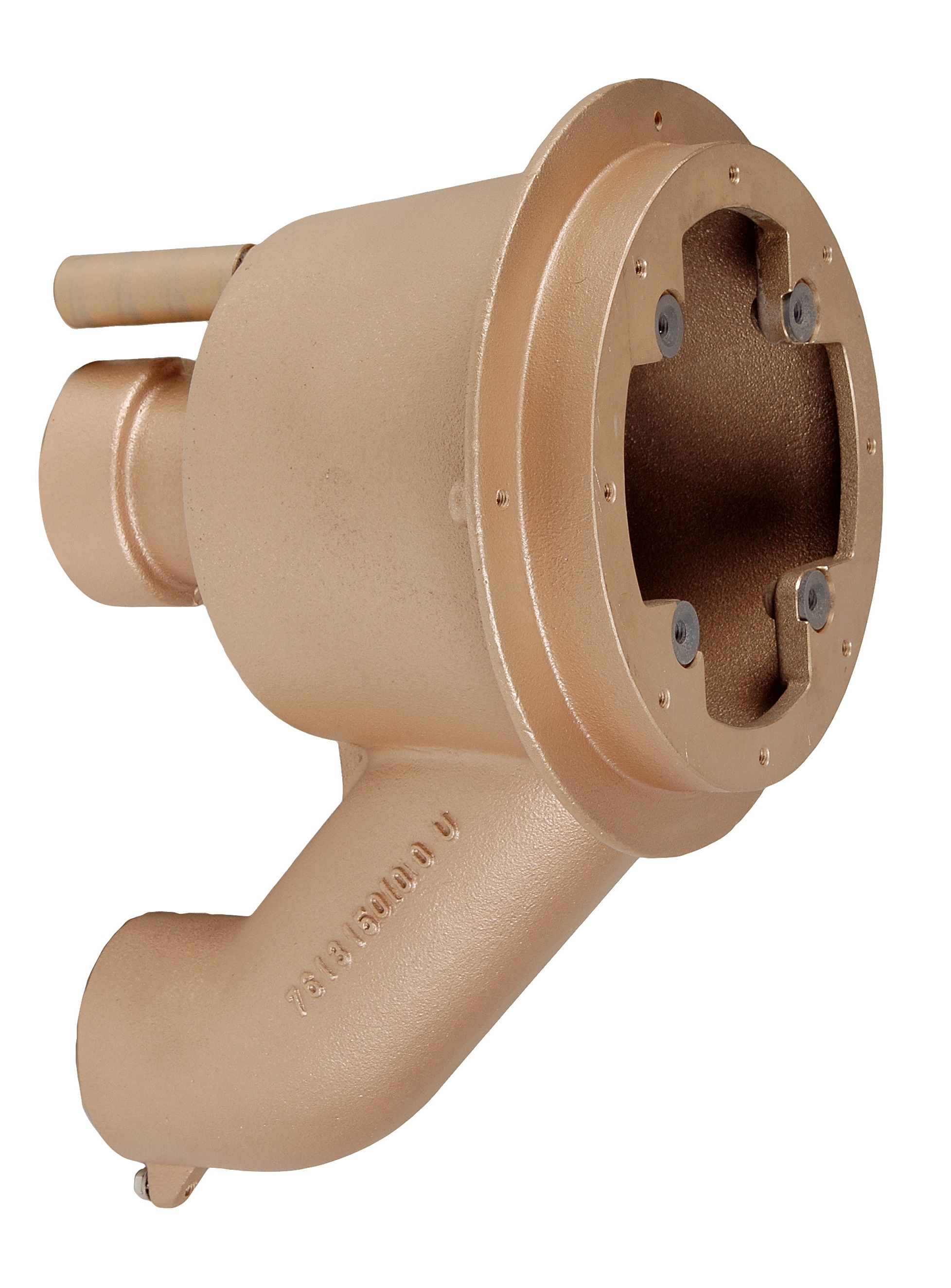 Detailansicht des bronzefarbenen Einbausatzes der Lahme Taifun Duo Gegenstromanlage