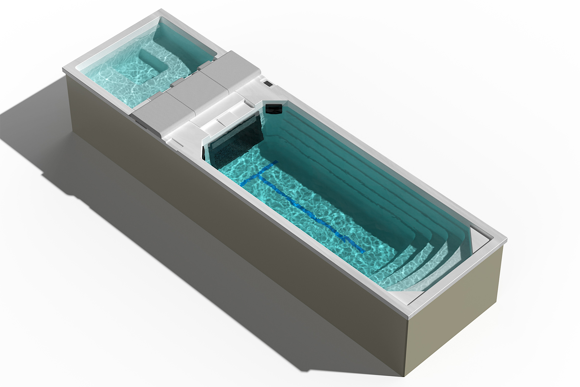 Swim Spa Turbinen-Gegenstrom – Timeless Spa Timax SLS 8420T INGROUND