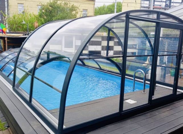 Schwimmbadüberdachung Aluna® Duo Schwimmbadüberdachung Aluna® Duo