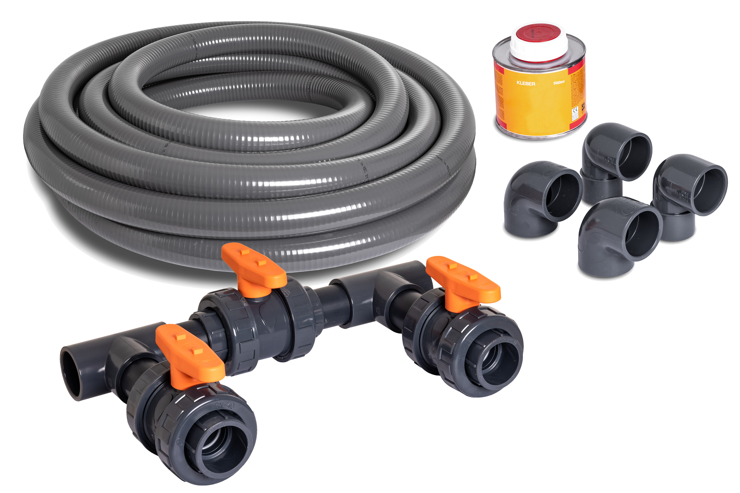 WP-Bypass-Set-90-Grad Bypass Set für Wärmepumpe 50mm Anschluß