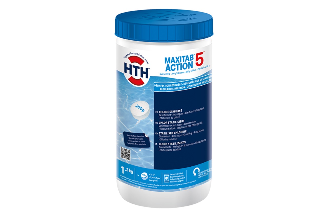 HTH 200g Multifunktions Chlortabletten Maxitab Action 5