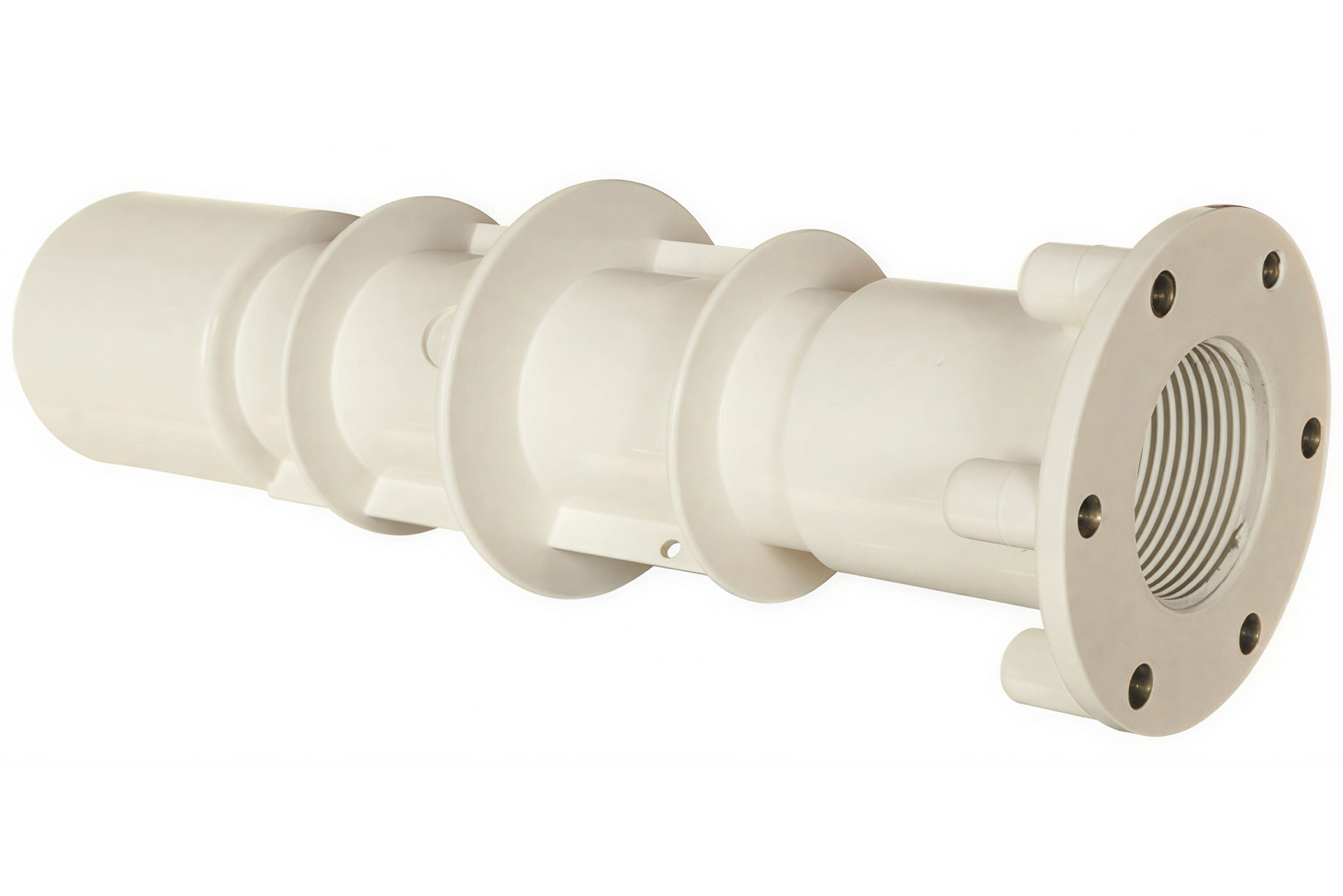 Kunststoff Wanddurchführung für kombinierbare Einbauteile