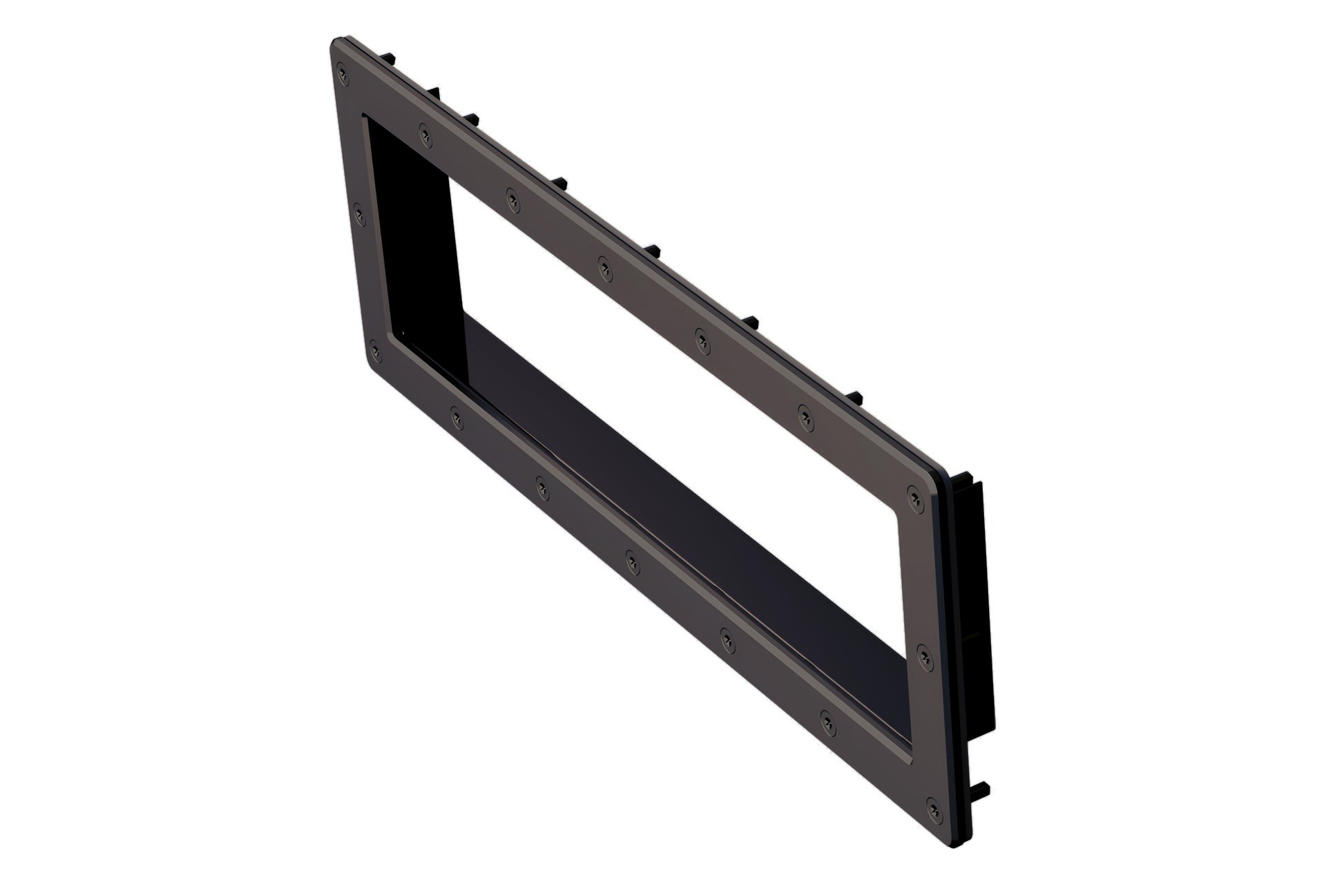 Behncke Revolution Skimmer-Sichtflansch SLIM 500 Blackline als rechteckiger Rahmen