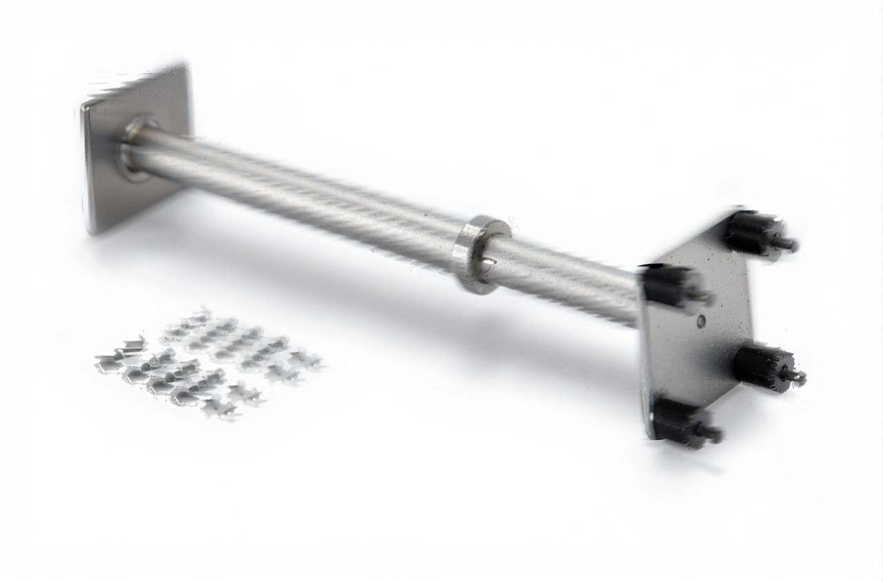 UWE höhenverstellbare Konsole aus Metall mit Befestigungsschrauben und Montageplatten