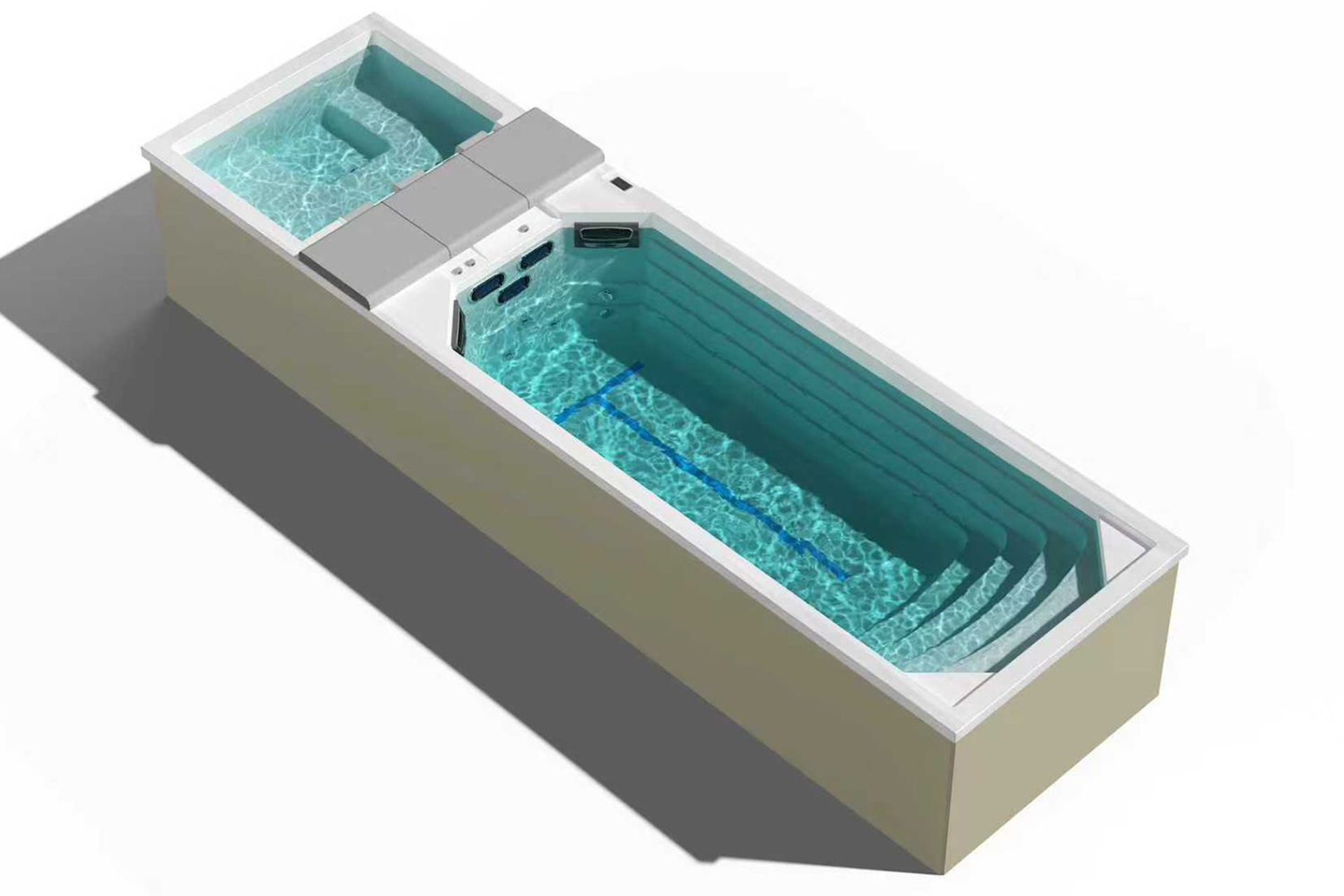 Swim Spa mit Whirlpool – Timeless Spa Timax SLS 8420 INGROUND