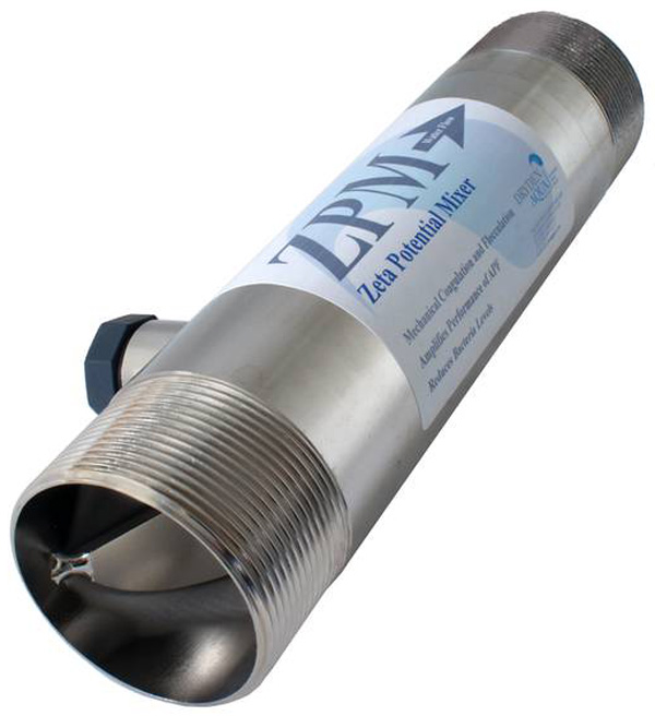 Dryden Aqua ZPM Zeta Potential Mixer aus Edelstahl mit Außengewinde