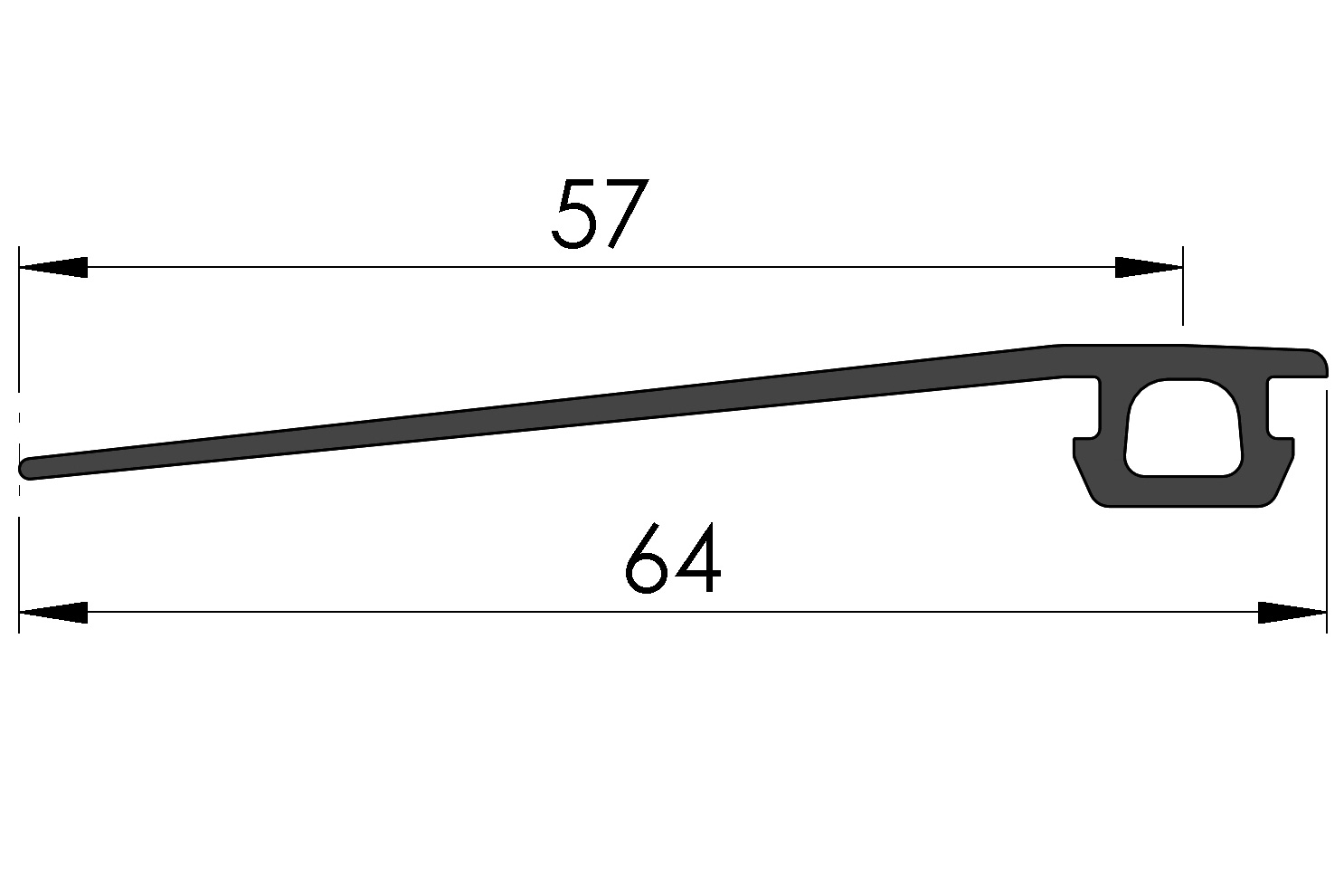 Albixon Moduldichtung 8,8x57 Poolüberdachung Ersatzteil