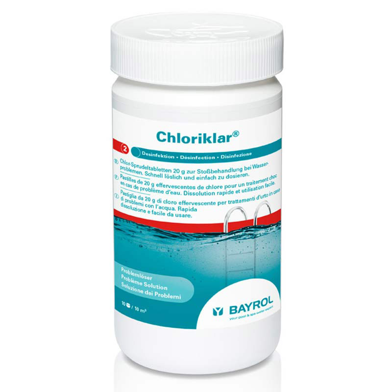 Bayrol_Chloriklar_1kg Chloriklar - Schnell lösliche Desinfektions-Tabletten 1kg