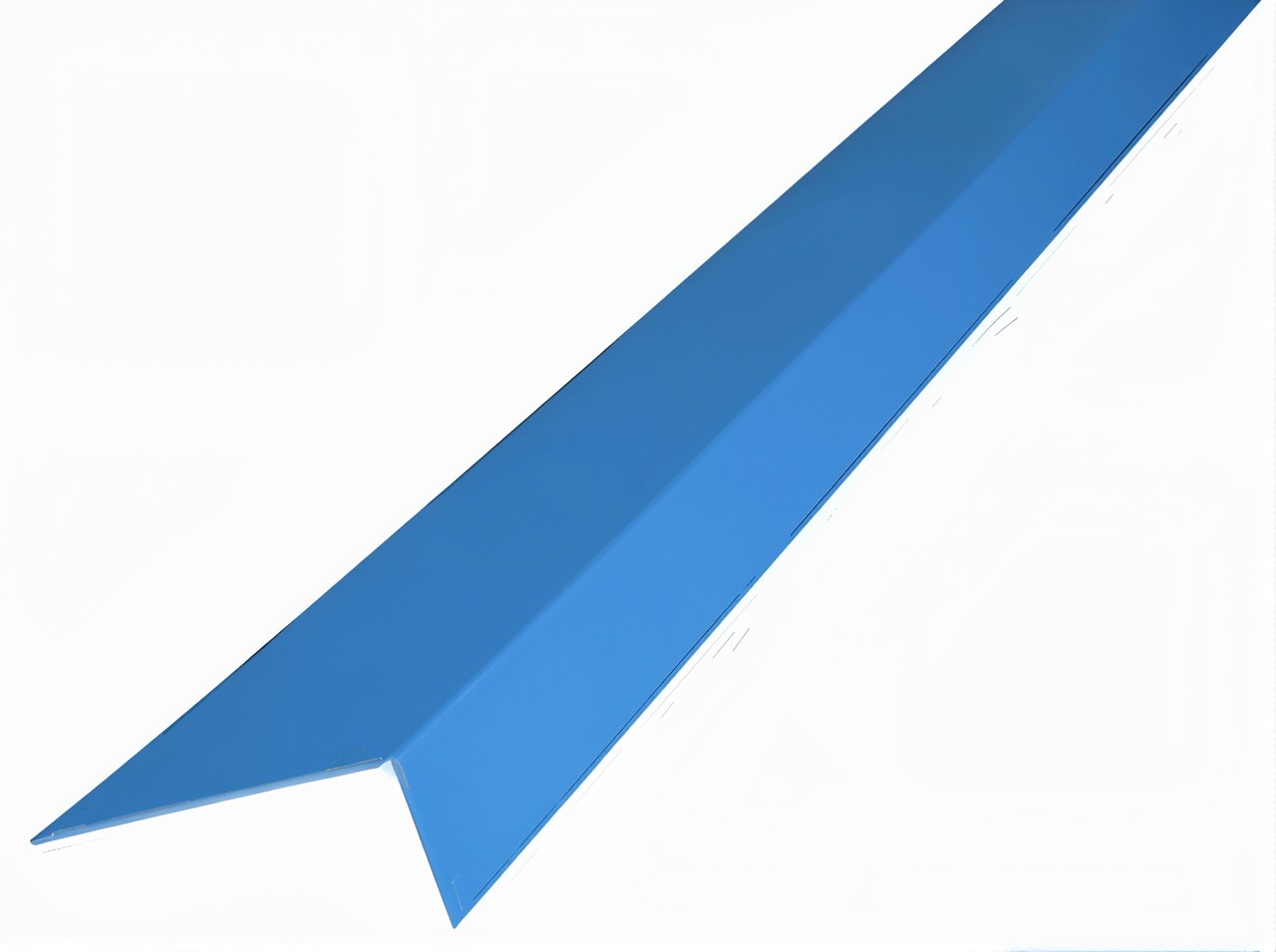 Blauer Folienverbundblechwinkel außen, 100x40x2000 mm
