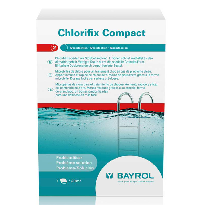 Bayrol_Chlorifix-Compact_1-2kg Chlorifix - Hochwertiges Chlorgranulat zur Stoßbehandlung
