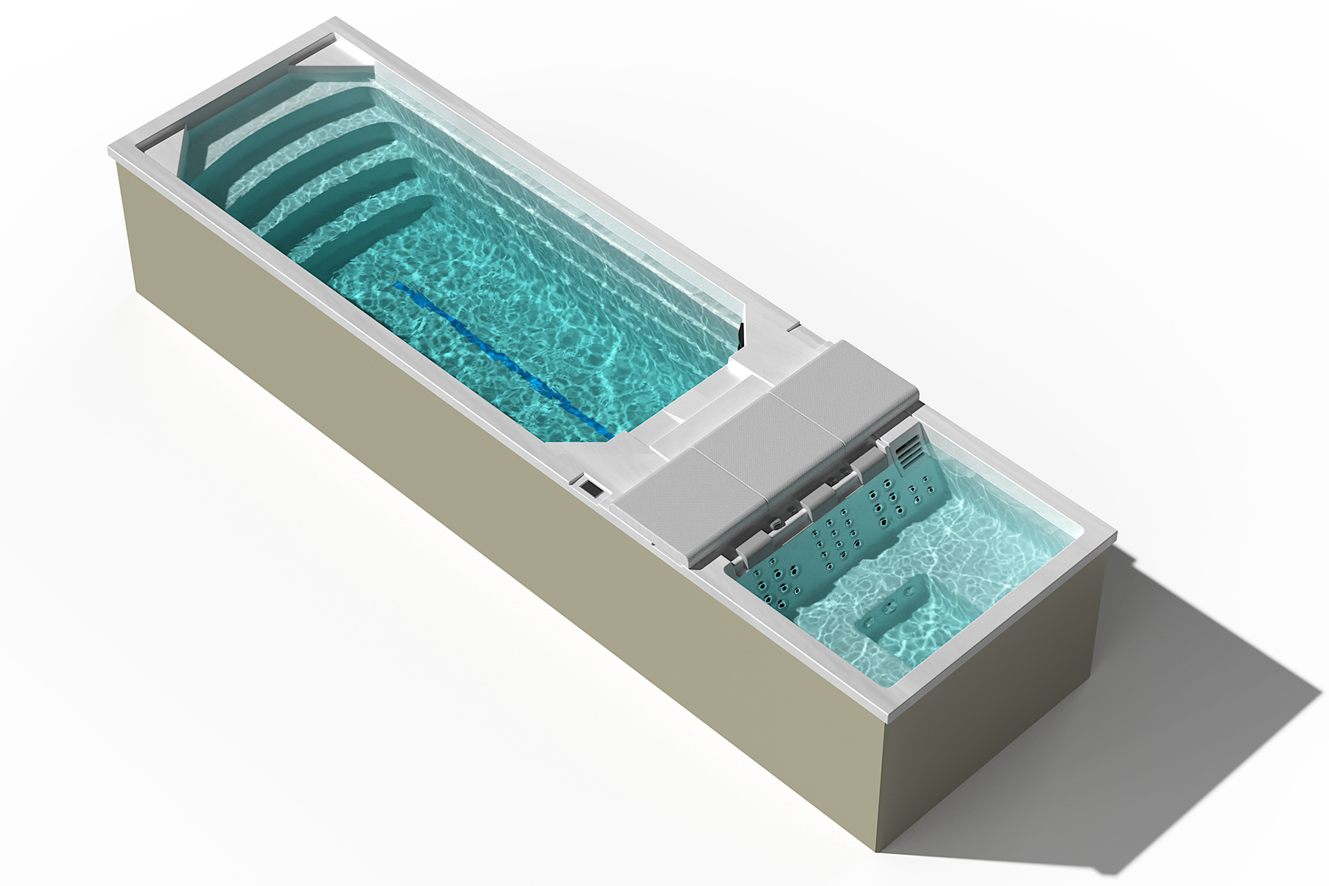 Swim Spa Turbinen-Gegenstrom – Timeless Spa Timax SLS 8420T INGROUND