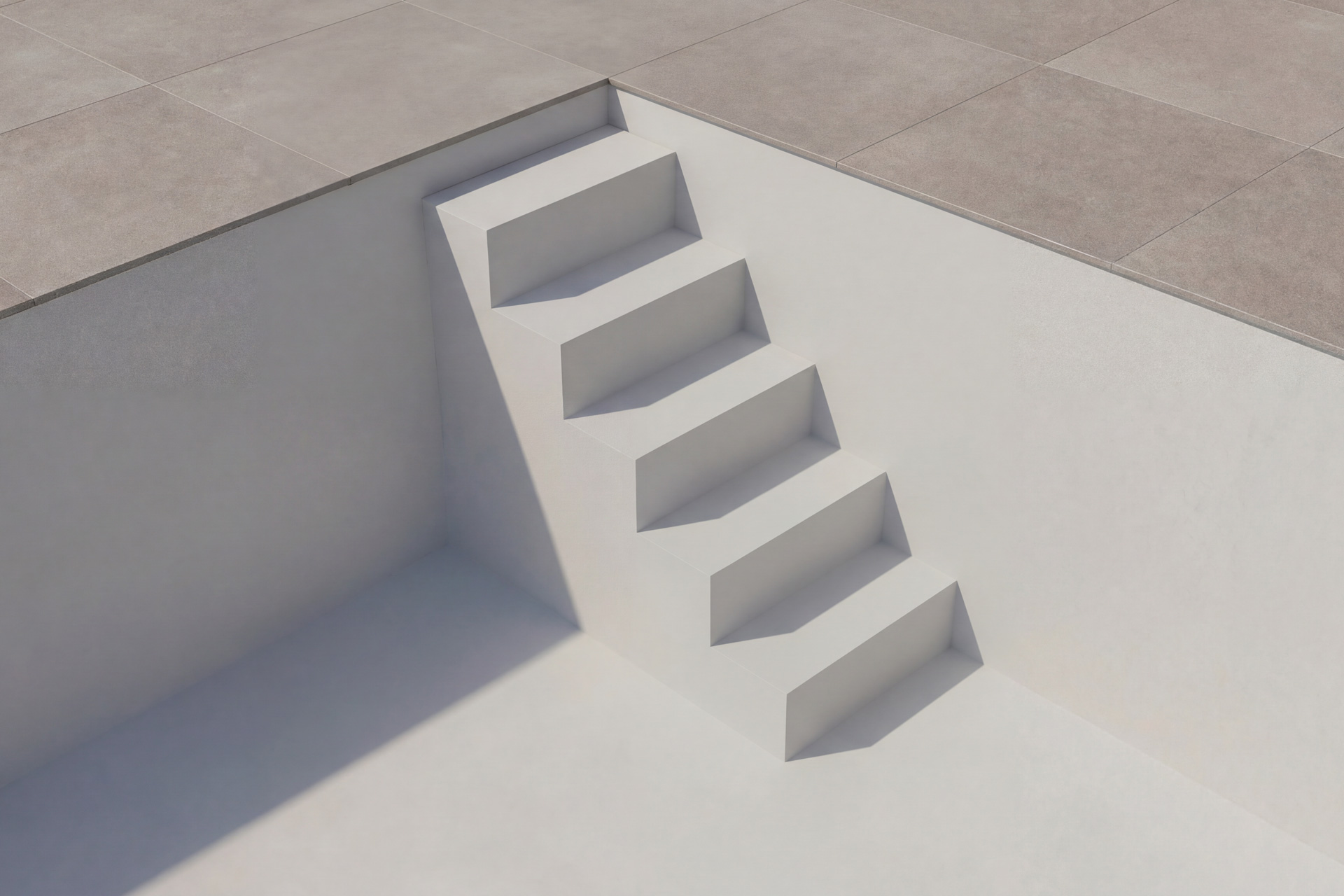 Upper Class Pooltreppe Komfort für Styroporpools