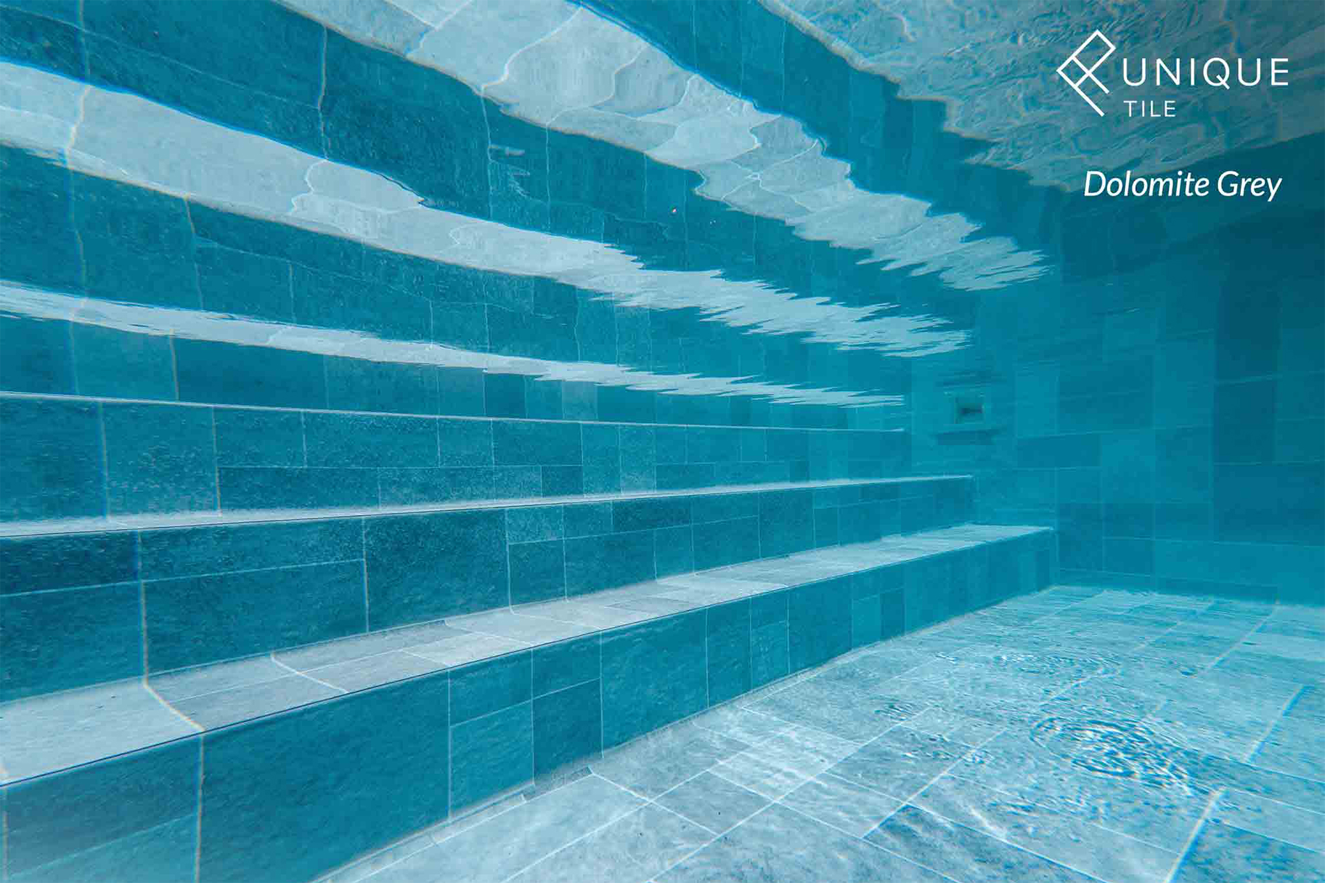 ELBE UNIQUE Tile Schwimmbadfolie mit Fliesenoptik