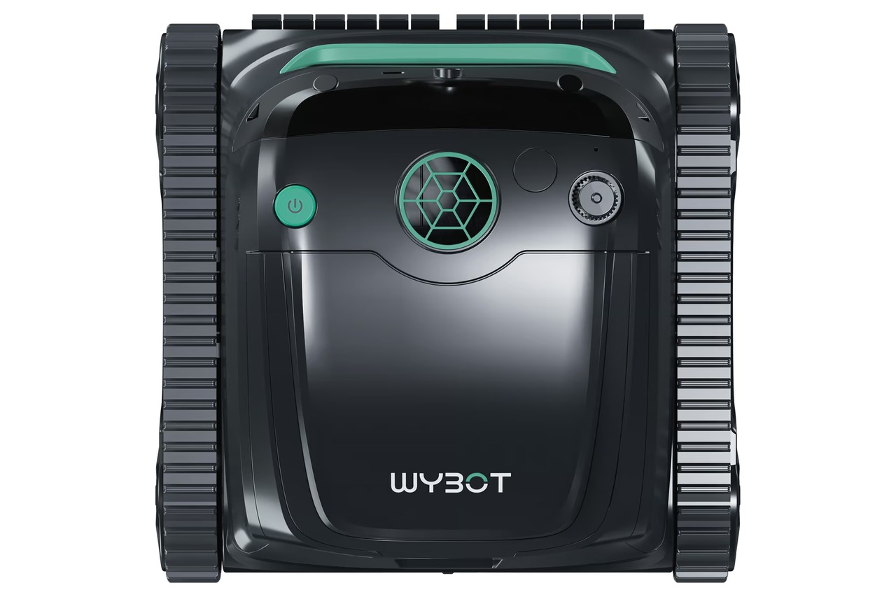 WYBOT S2 Vision Poolroboter in Draufsicht mit Filterabdeckung