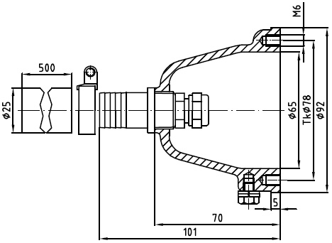 8710050-z Lahme Einbautopf PN- Piezo Schalter