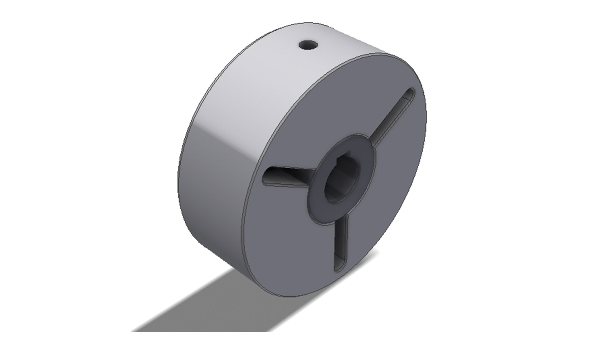 Detailansicht des Waterbeck Ersatzteil Mitnehmer für Wickelwellen bis 600Nm, schräg von oben.