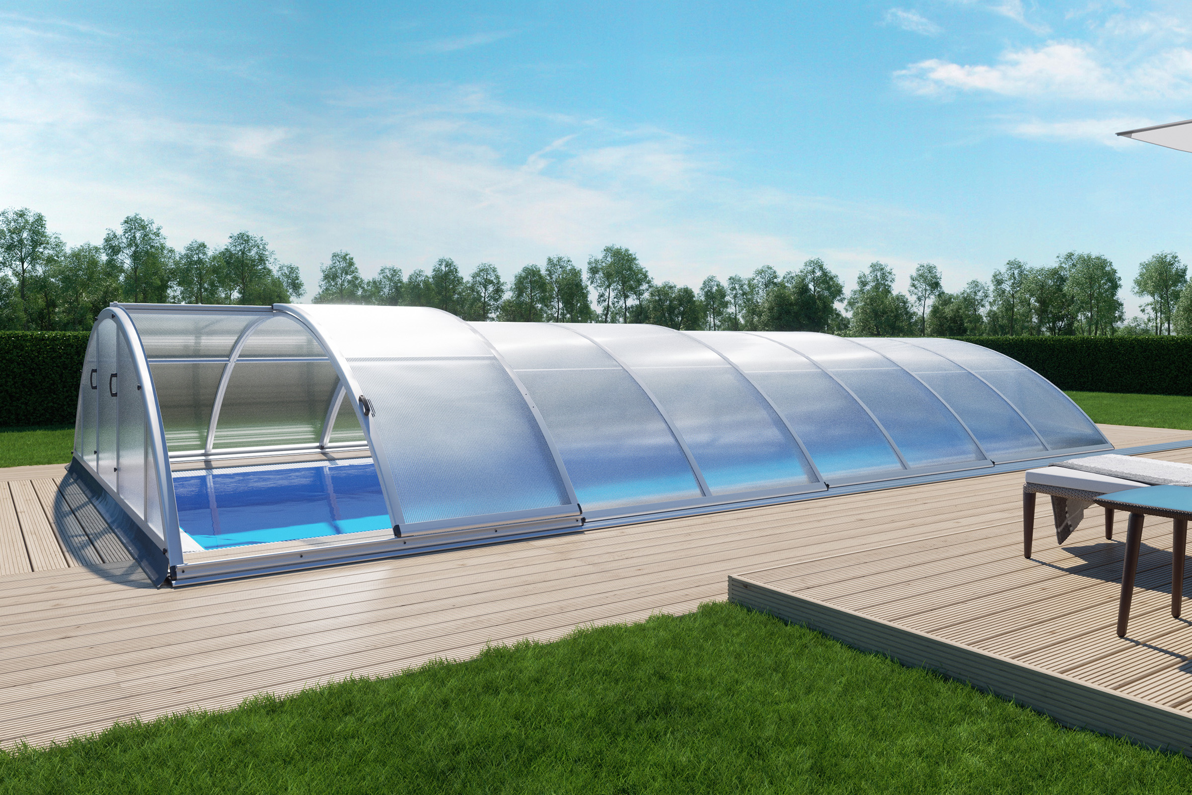 Poolüberdachung Albixon Klasik C für Pool bis 5 x 10 m Poolüberdachung Albixon Klasik C für Pool bis 5 x 10 m