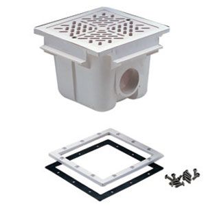 3713_0545507c693453 Bodenablauf quadratisch 210x210mm incl. Gitter für Folie