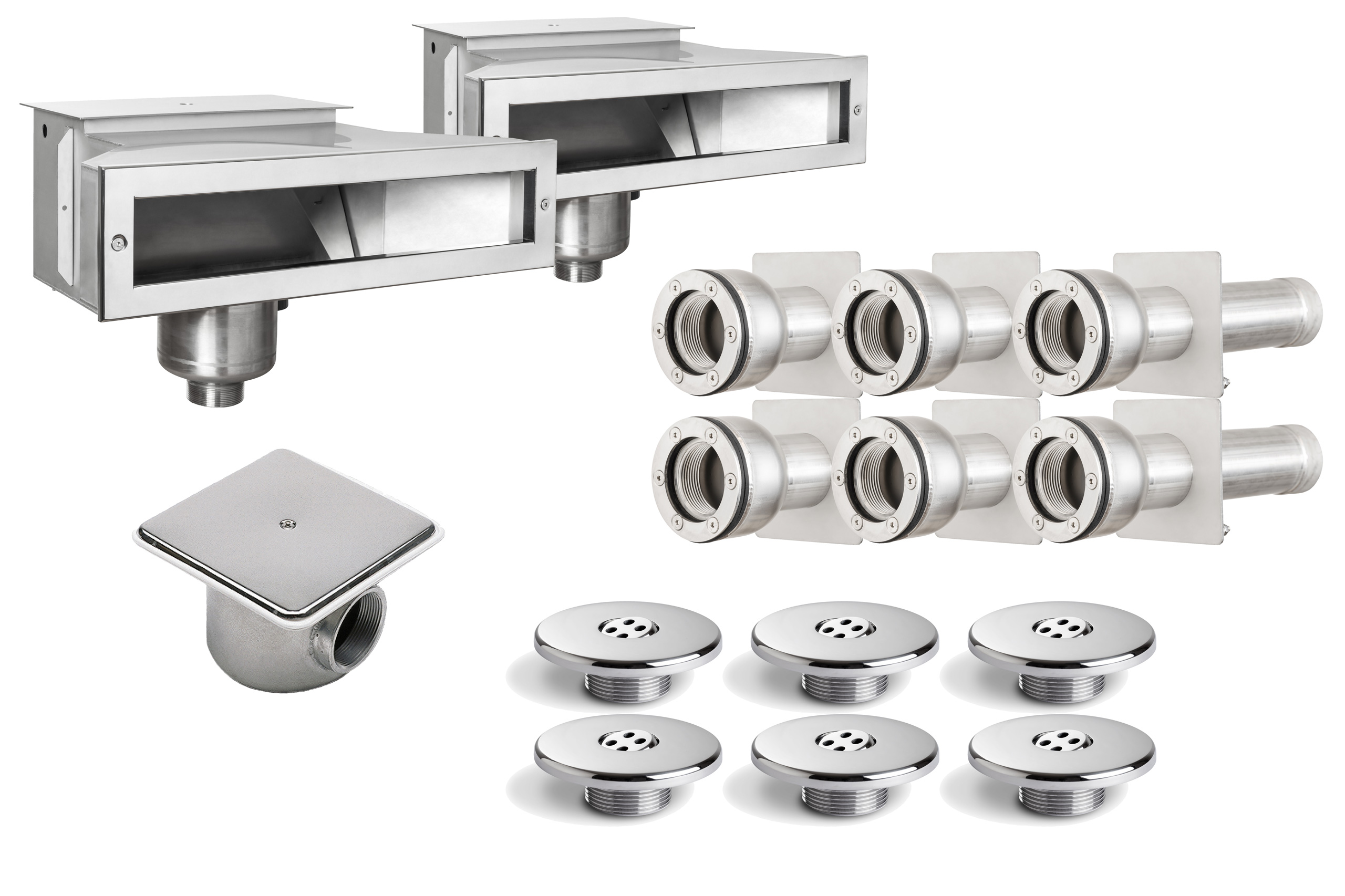 Set3 V4A INOX Edelstahl Einbauteile Set