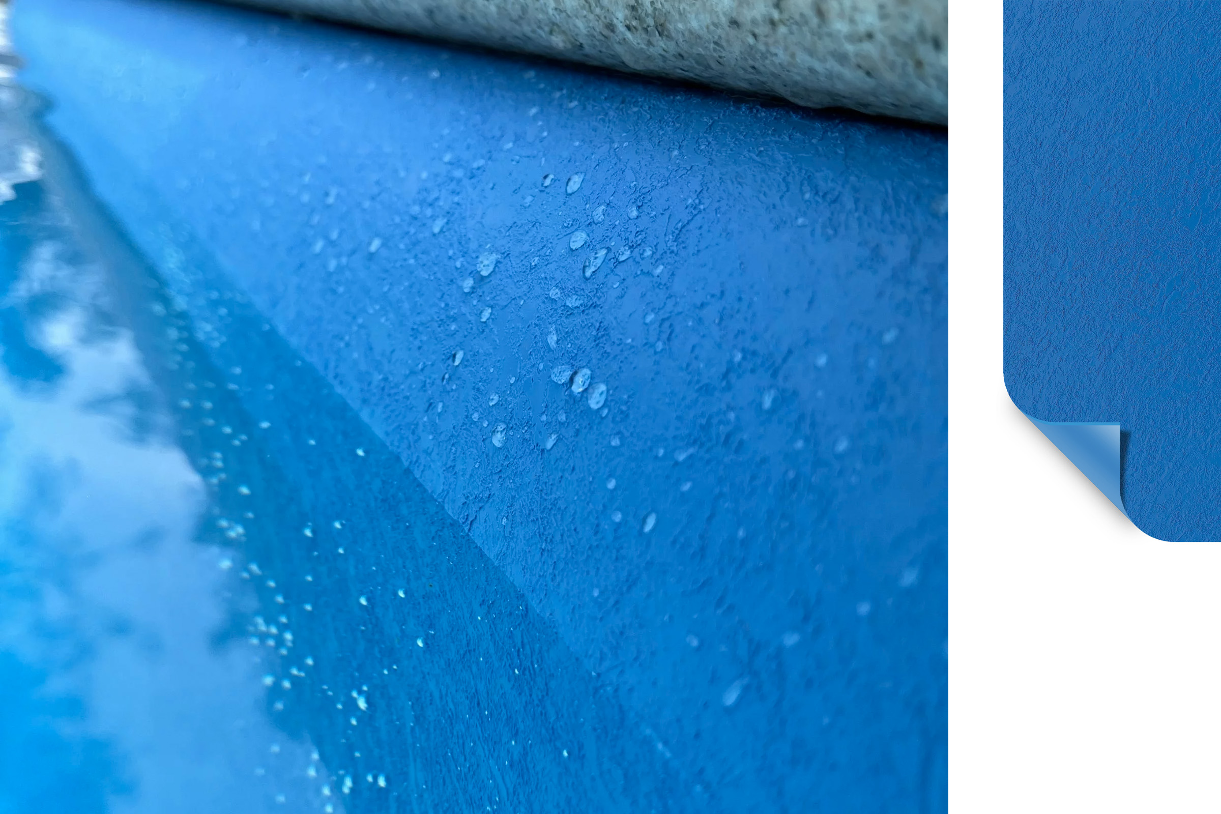 Schwimmbadfolie ELBE motion – Farbton Deep Sea ntensive blaue Poolfolie für Schwimmbecken – ELBE motion Deep Sea im Detail