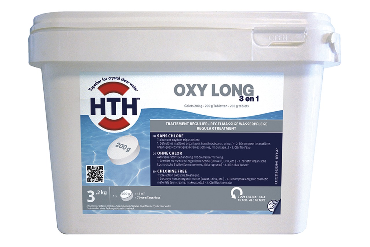 HTH Oxygen 3 in 1 Aktivsauerstoff Desinfektion 3,2kg