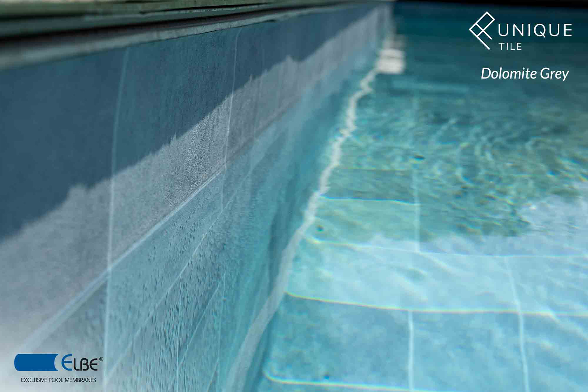 ELBE UNIQUE Tile Schwimmbadfolie mit Fliesenoptik