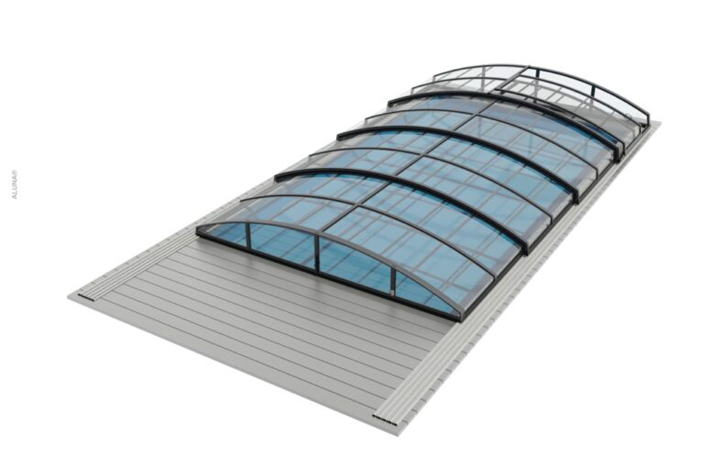 Flaches Pooldach Aluna® Variant Light Flaches Pooldach Aluna® Variant Light