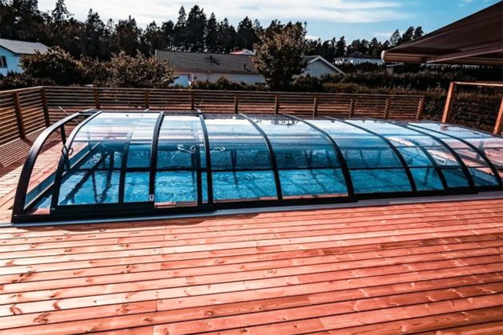 Schwimmbadüberdachung Aluna® Wave Pro Schwimmbadüberdachung Aluna® Wave Pro