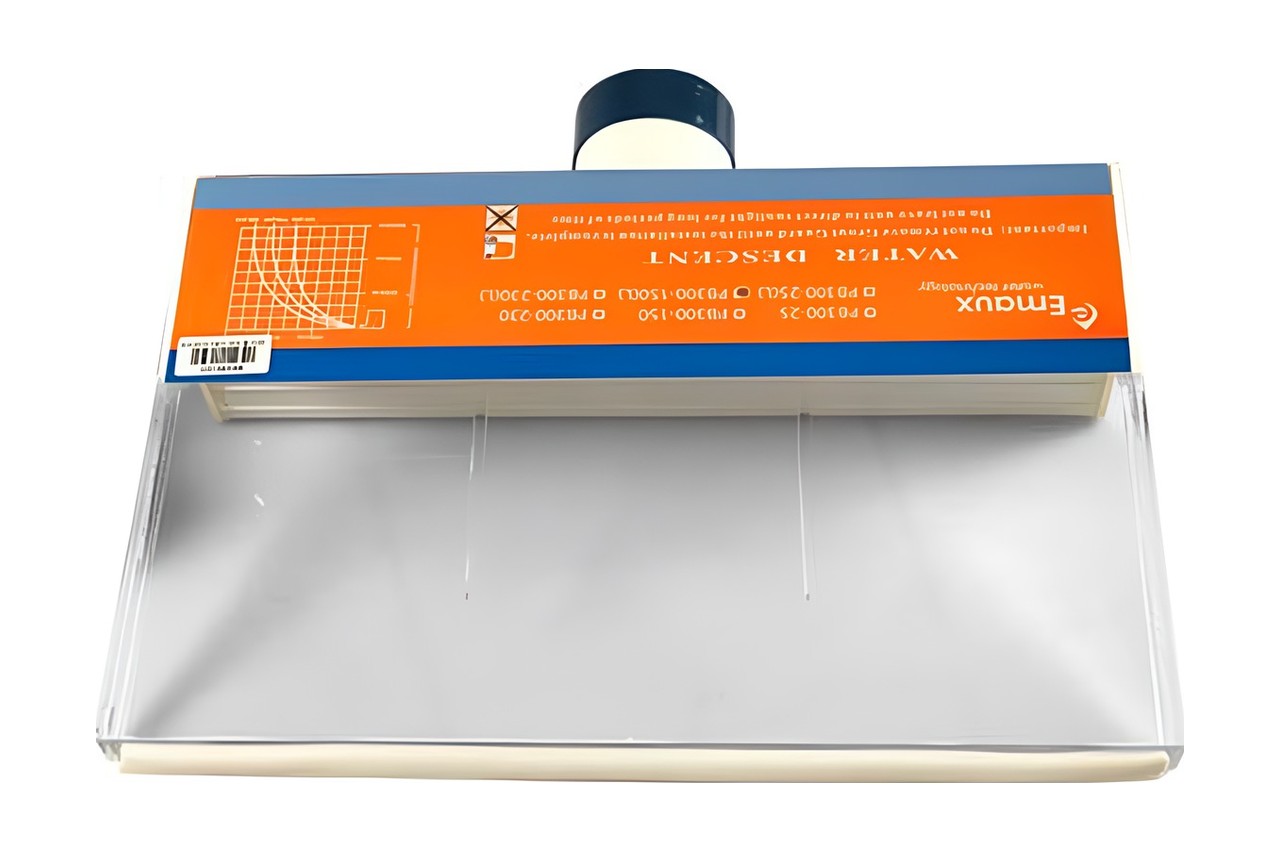 Emaux LED Wasserfall Schwalldusche PB300 mit Plexiglas-Auslauf in Verpackung