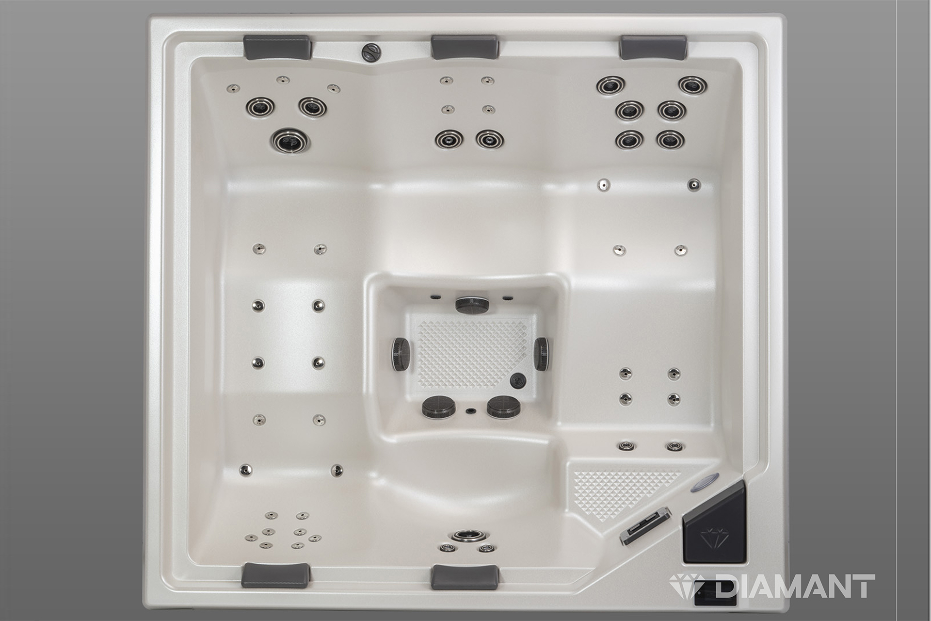 Outdoor Whirlpool 5 Personen – Diamant SPACE Premium 51 Düsen