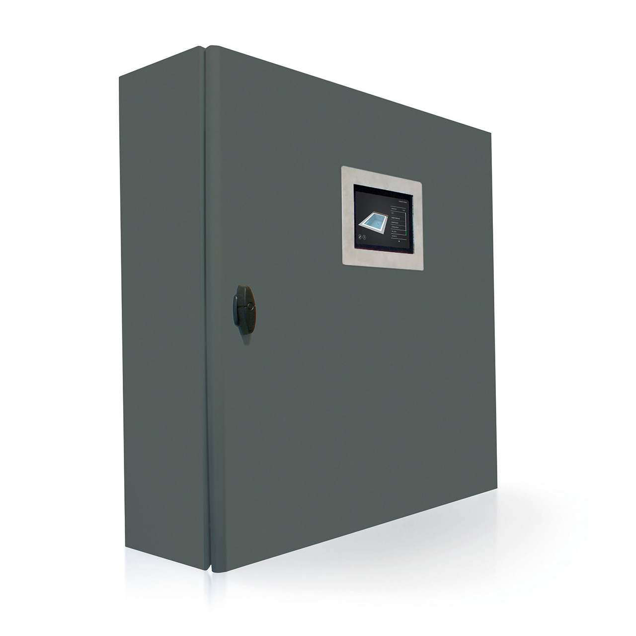 Schwimmbadsteuerung BEHNCKE Connect mit Touch-Display und Bedienelementen, Seitenansicht