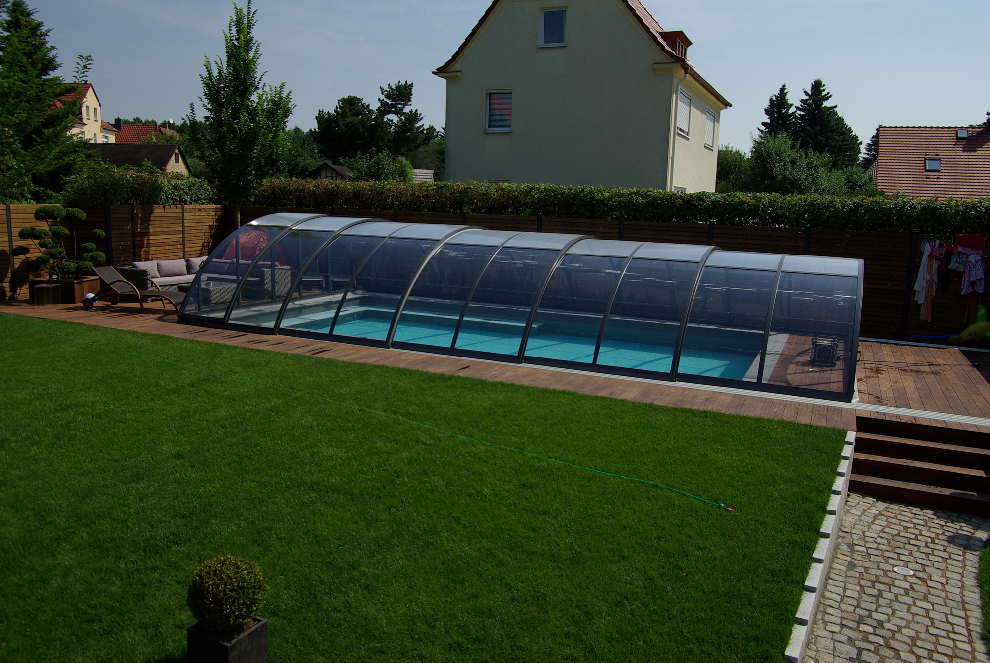 Schwimmbadüberdachung Premium C