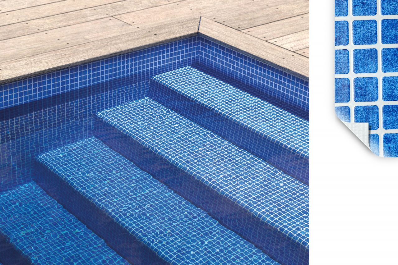 Primefol 3D Schwimmbadfolie Mosaik Light Blue