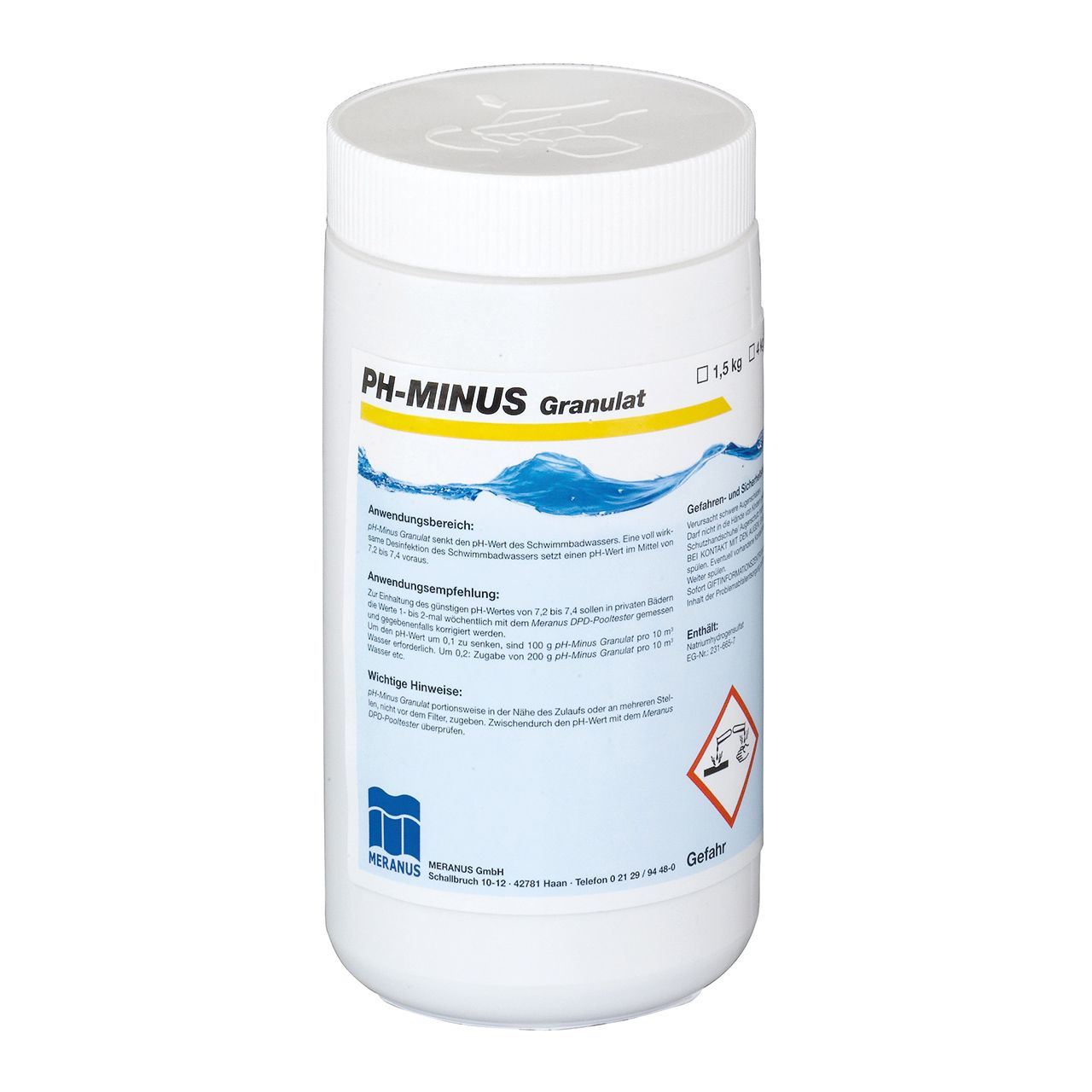 Meranus pH-Minus Granulat 1,5 kg / 4 kg