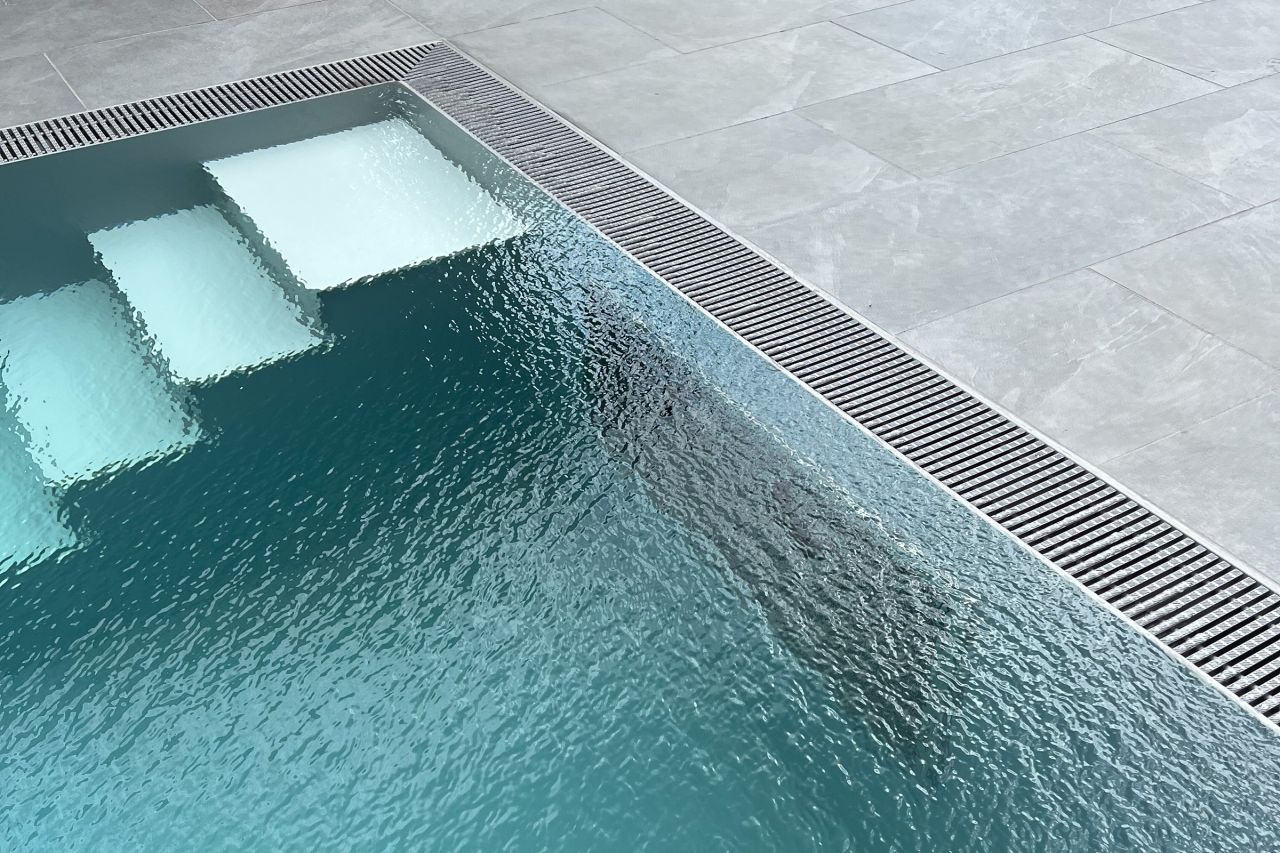 Überlaufbecken Elite Pro PP Schwimmbecken 4x8 m